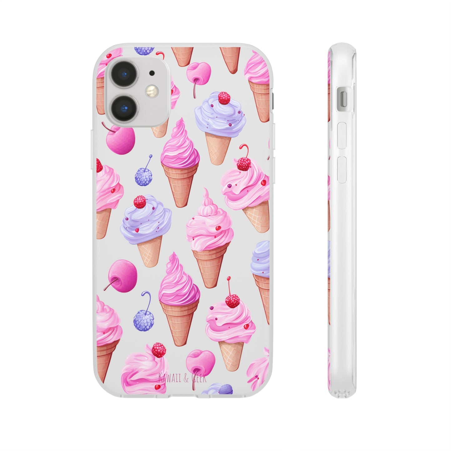 Vibrant Ice Cream Delight Flexi-Case for Phones