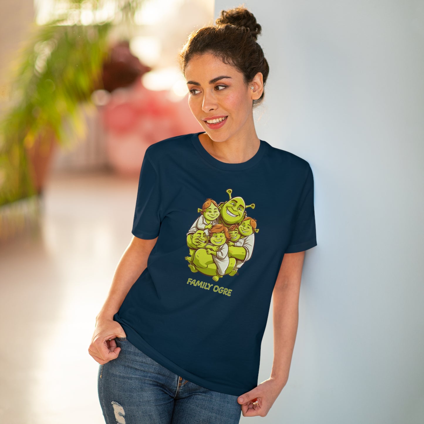 Family Ogre - Unisex Eco-Friendly T-Shirt - Celebrate Father's Day with Shrek and His Kids