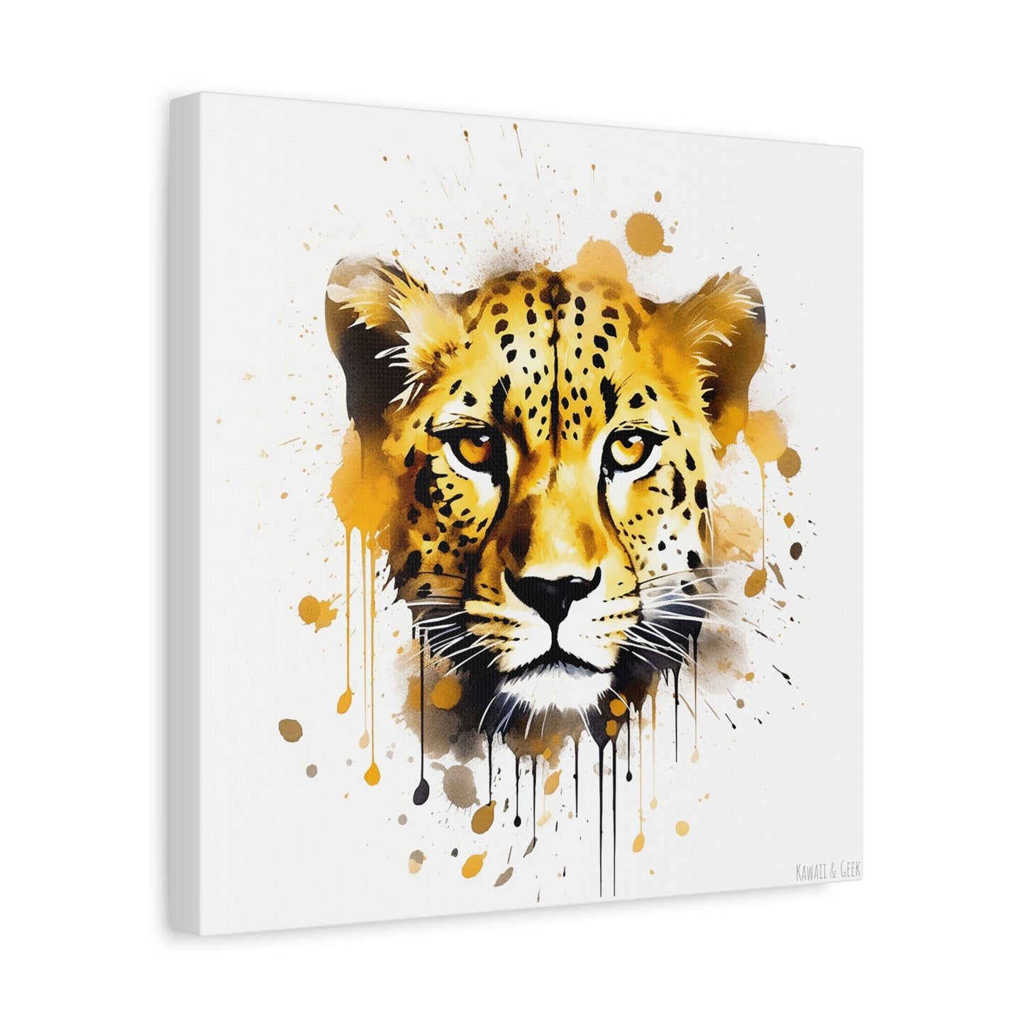 Cheetah in Watercolor Style Canva - Capture the Grace and Elegance of the Wild