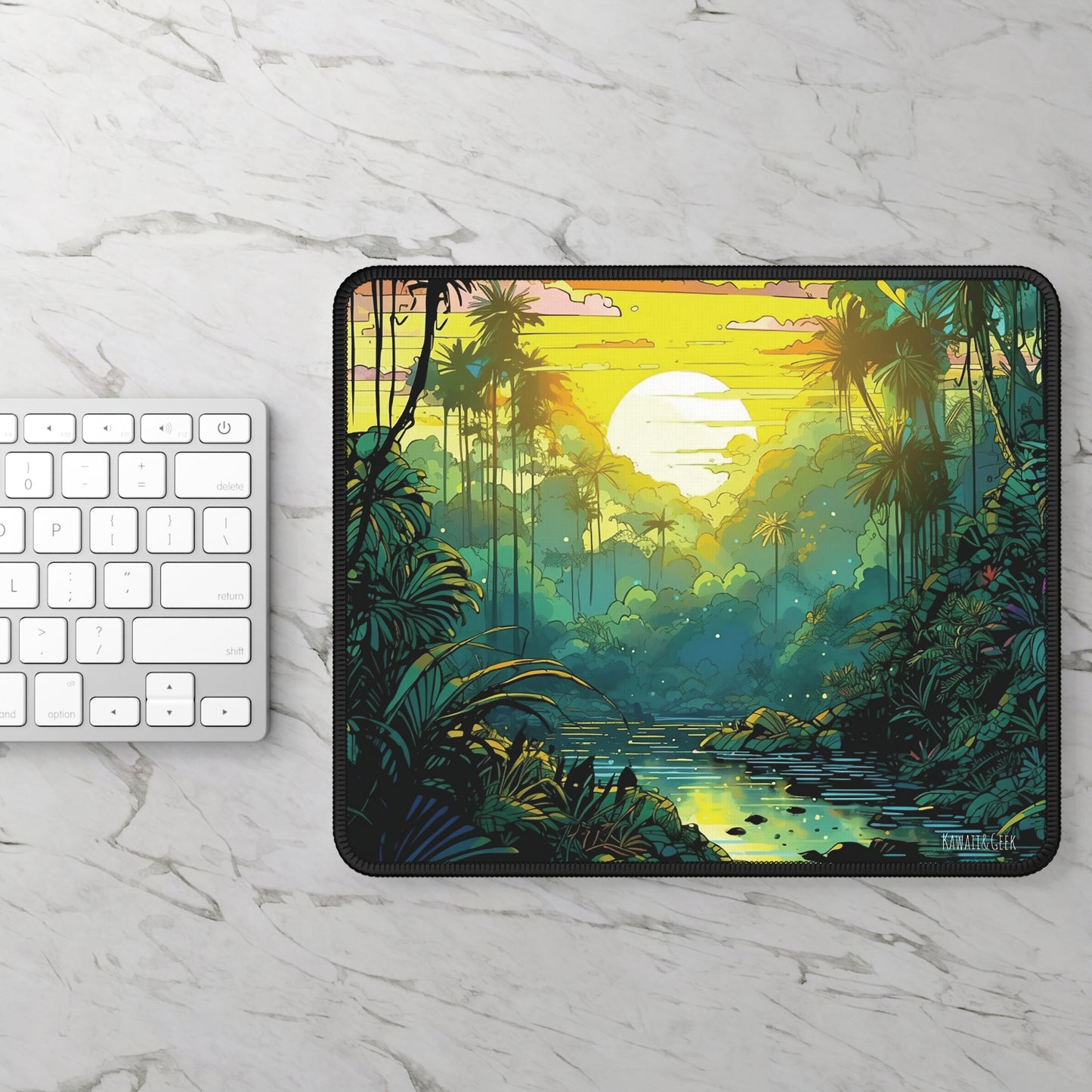 Rain Forest Sunset Mouse Pad : Immerse in Nature