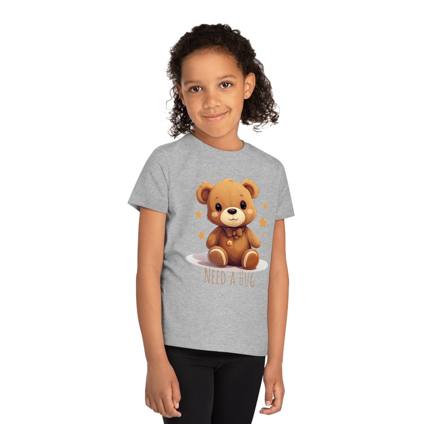 "Need a Hug?" Cute Teddy Eco-friendly Kids Tee