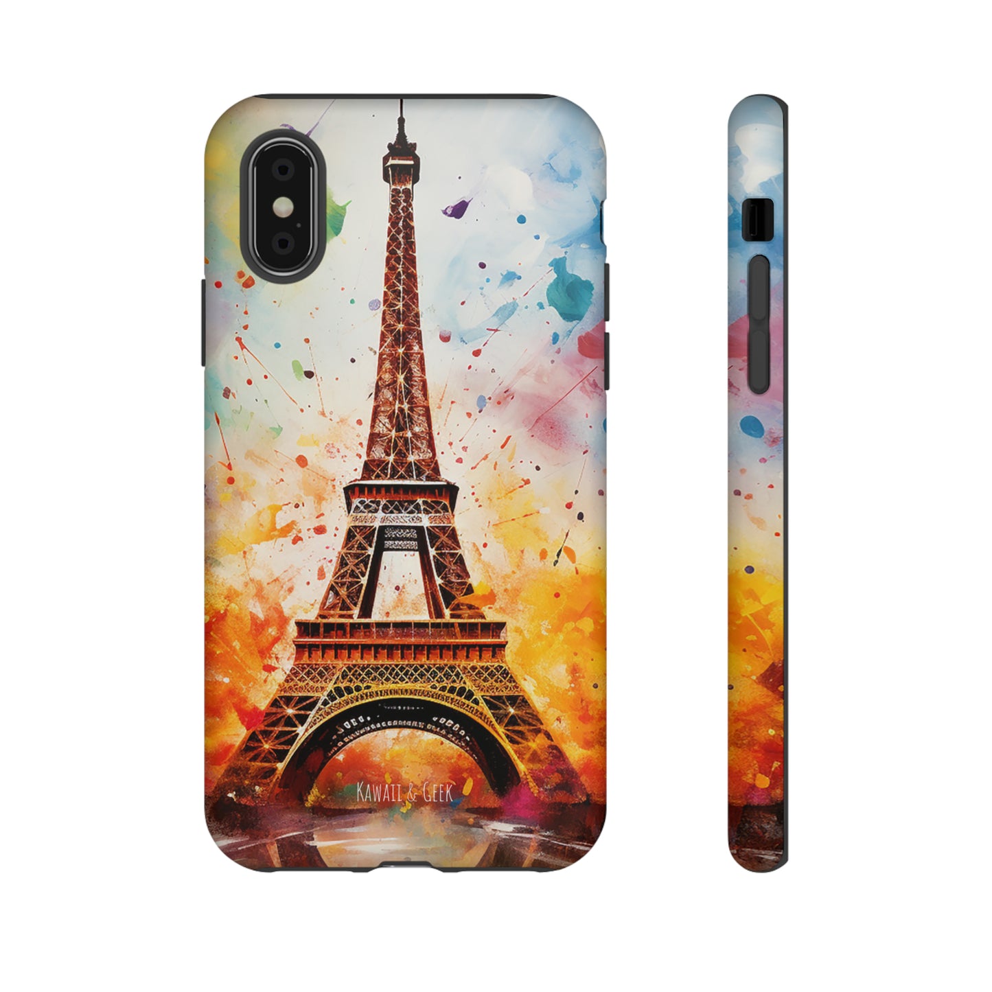 Eiffel Tower Painting Tough Phone Case - for Paris lovers