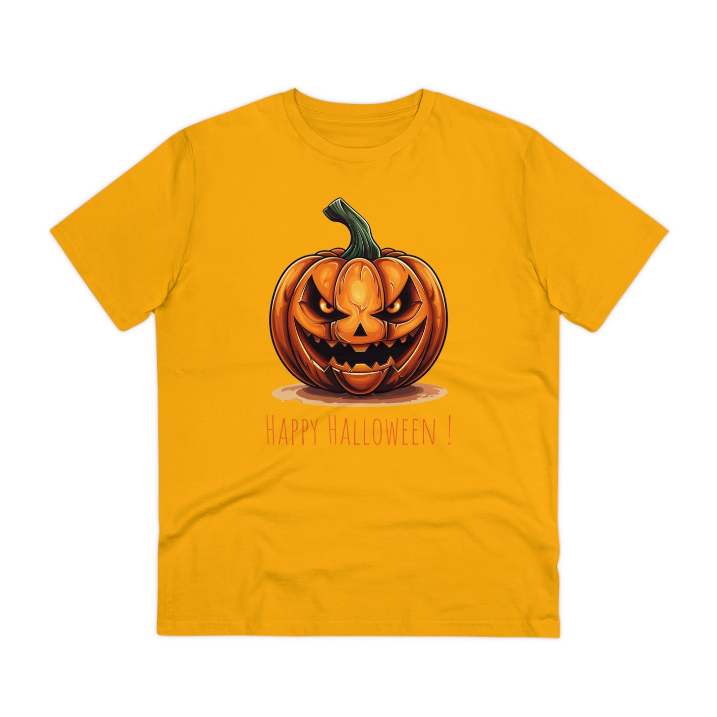 Happy Halloween Eco-Friendly Tee: Scary Pumpkin Design