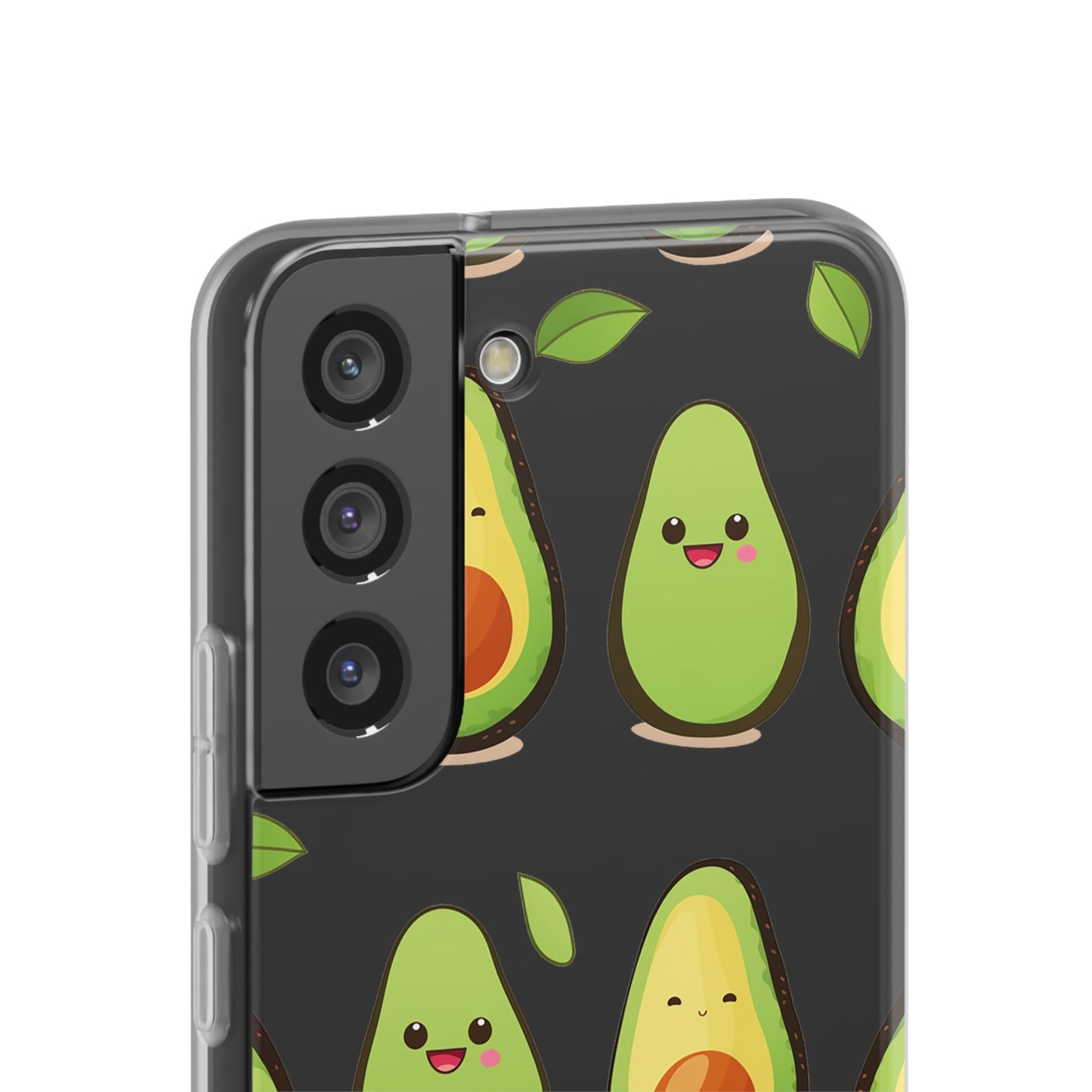 Cute Avocado Transparent Flexi Case: Perfect Blend of Style & Function