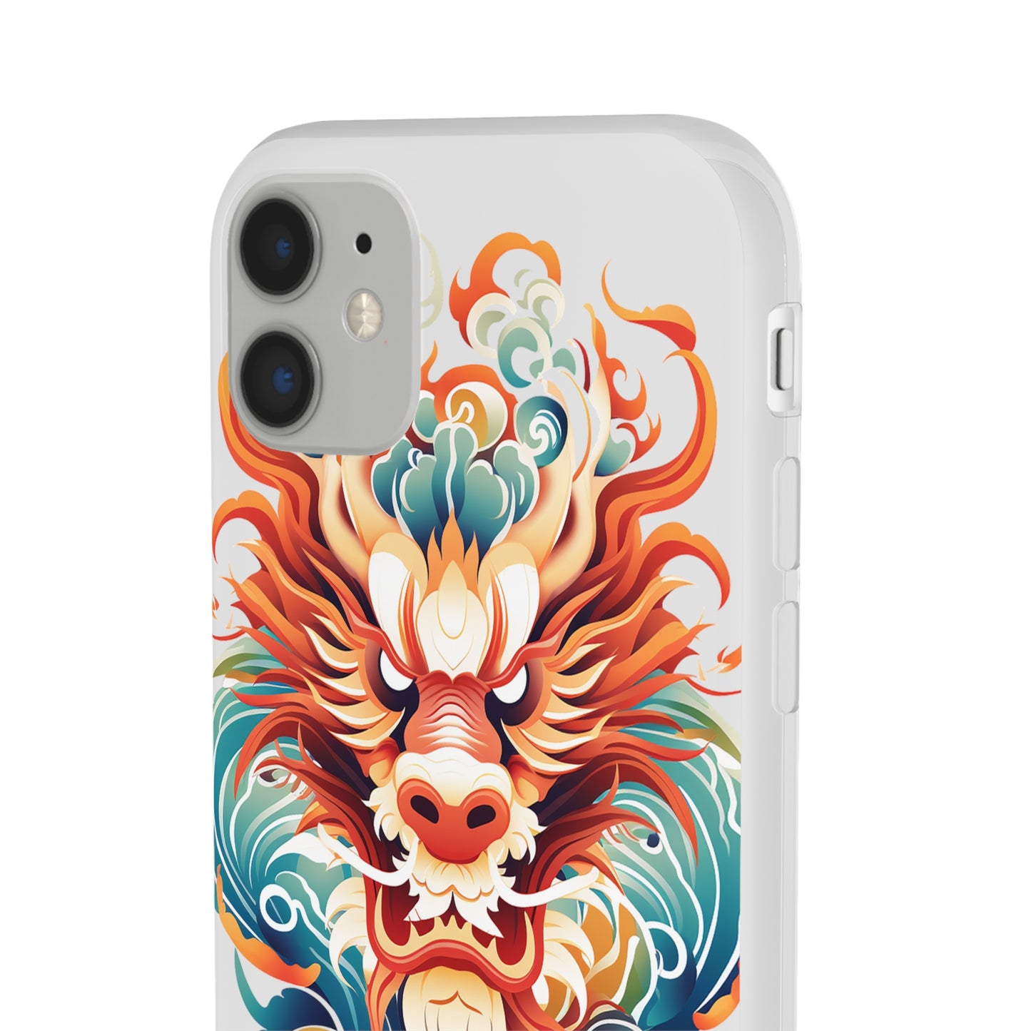 Chinese Ink Dragon Flexi Transparent Phone Case