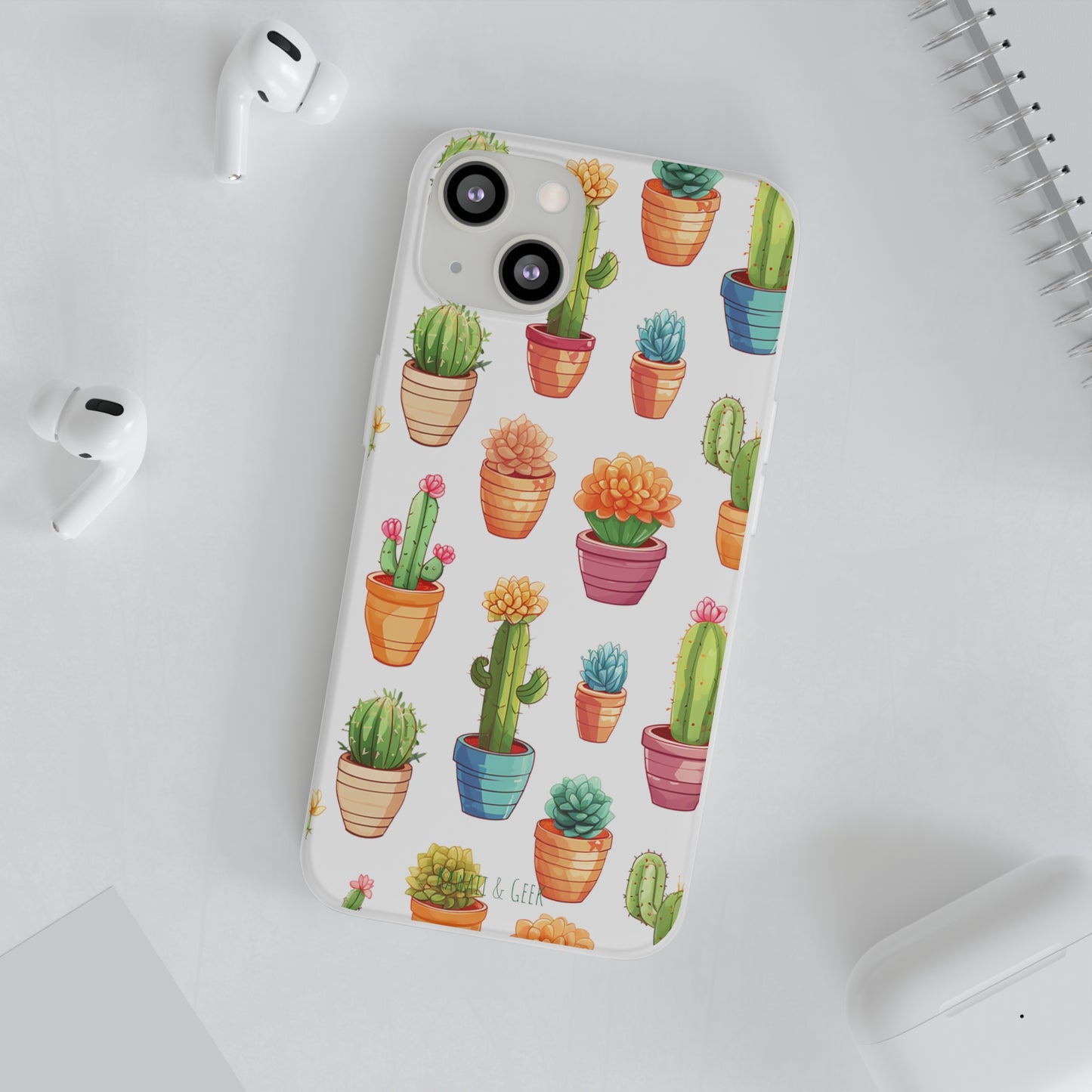 Charming Cactus Flexi and semi Transparent Phone Case