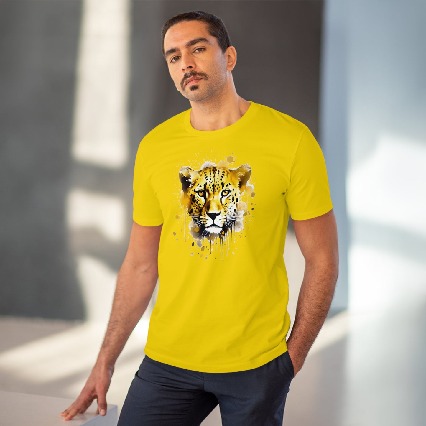 Cheetah T-Shirt in Watercolor Style - Unisex and Eco-Friendly - Embrace Wildlife with Style and Sustainability