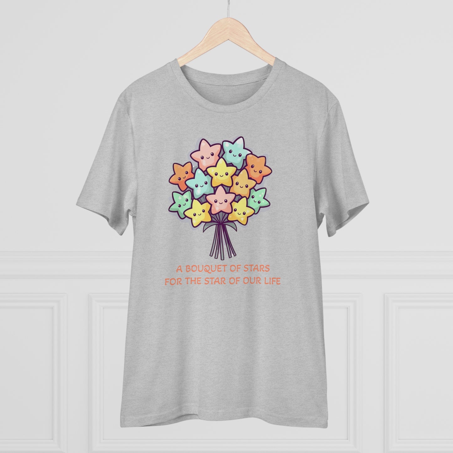 Bouquet of Stars for the Star of Our Life -  Unisex Eco-Friendly T-Shirt - Father's and Mother's Day Special