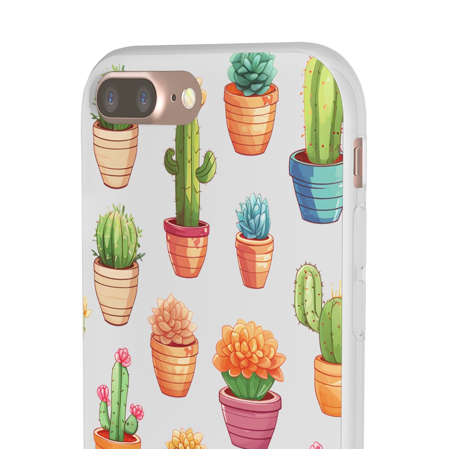 Charming Cactus Flexi and semi Transparent Phone Case