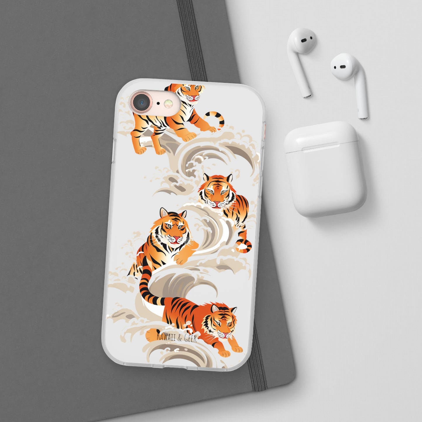 Elegant Chinese Ink Tiger Flexi Phone Case