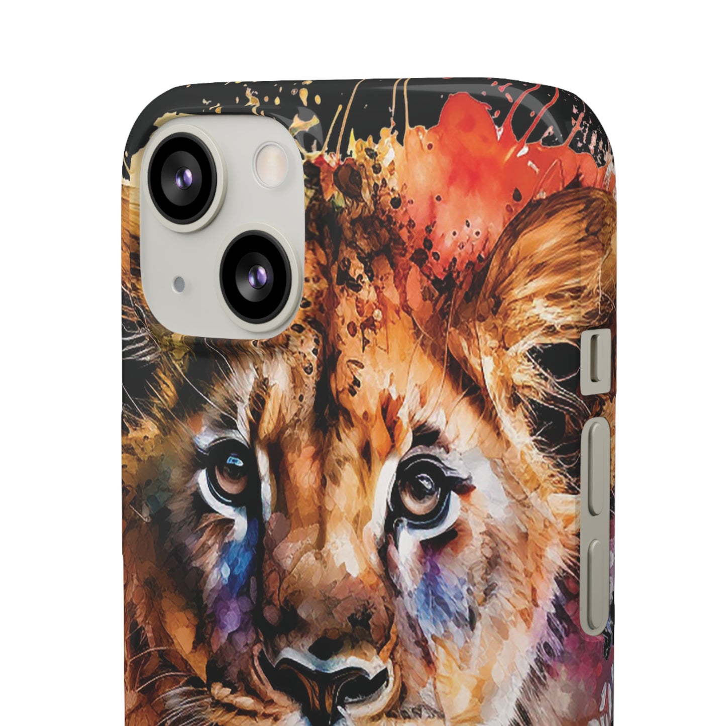 Watercolor Lion Cub Premium Phone Case