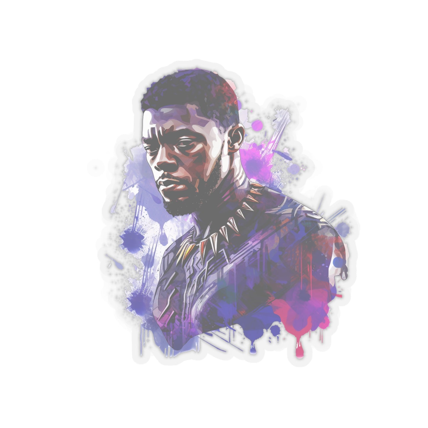 Chadwick Boseman Watercolor Tribute Sticker - Long live the Black Panther