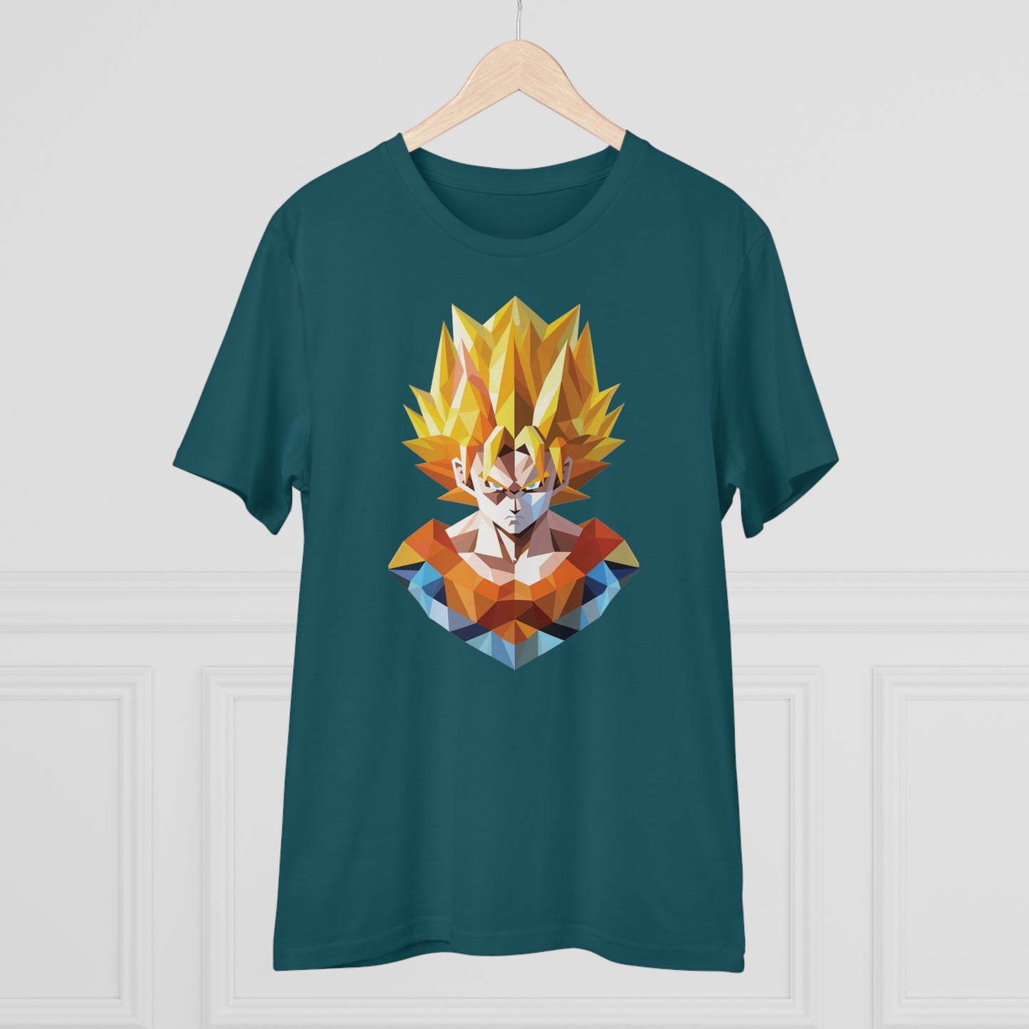 San Goku Super Saiyan Polygonal T-Shirt - Embrace Legendary Power