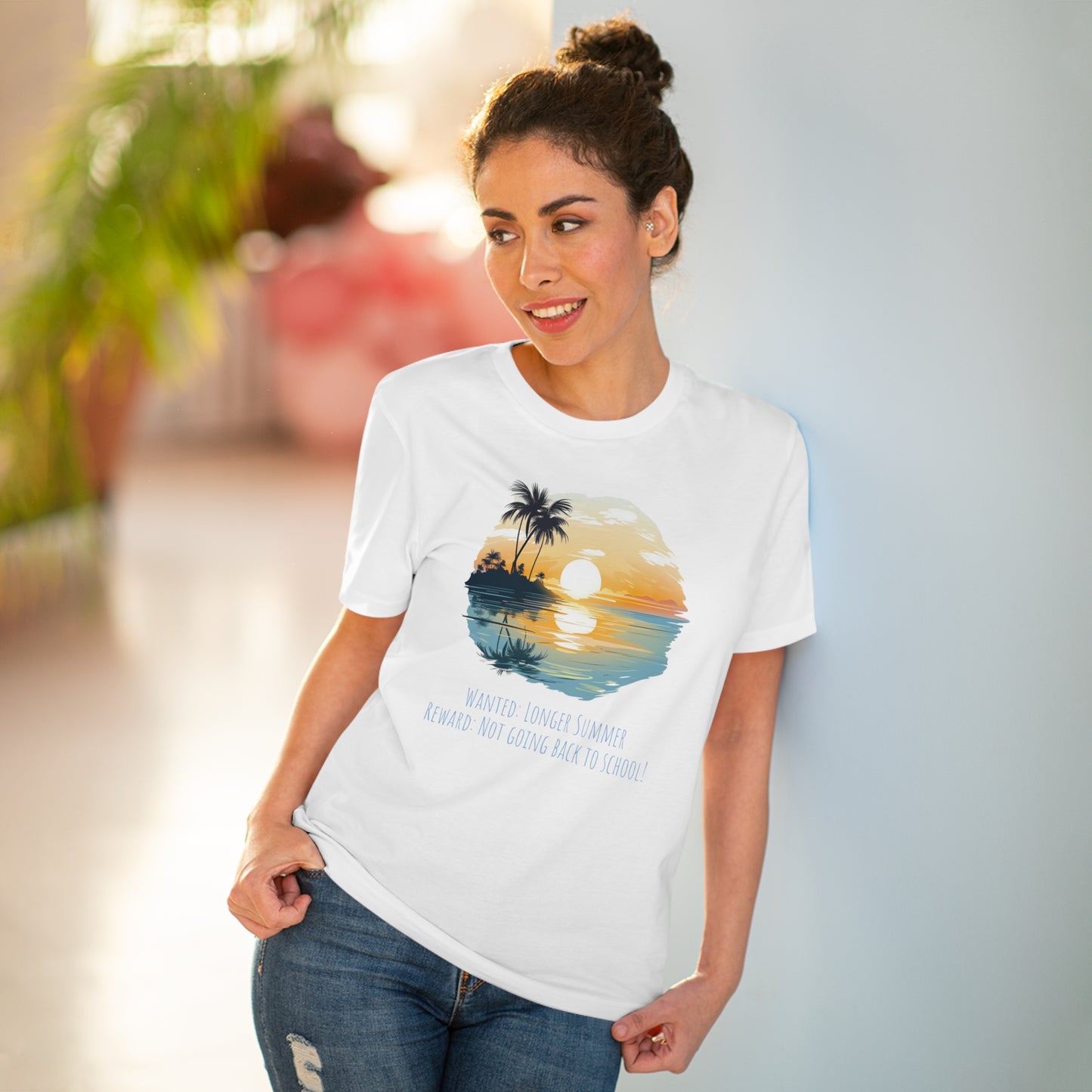 Eco-Friendly Sunset Beach T-shirt : Longer Summer Plea