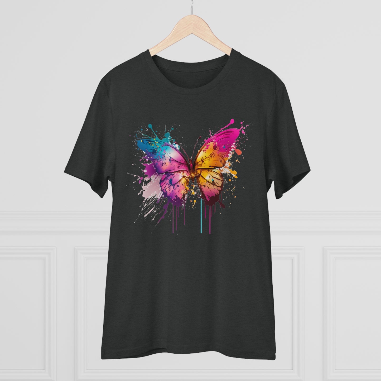 Butterfly in Pop-Art Style Organic Unisex T-Shirt - Add Some Colorful and Eco-Friendly Style to Your Wardrobe