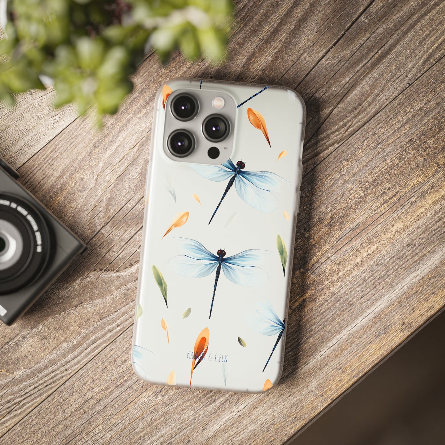 Dragonfly Dreams: Transparent Flexi Phone Case