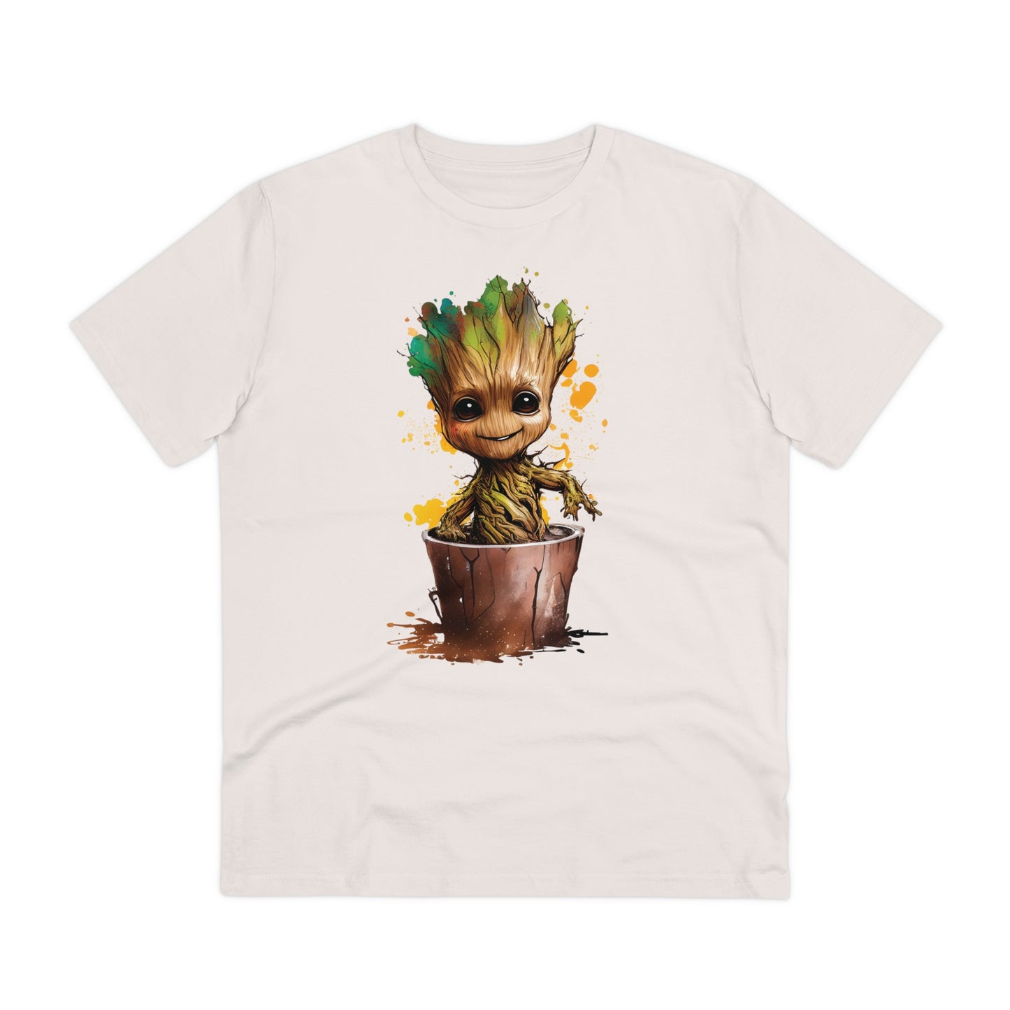 Eco-Friendly Baby Groot Watercolor Style Unisex T-Shirt - Add Some Fun and Sustainable Style to Your Wardrobe