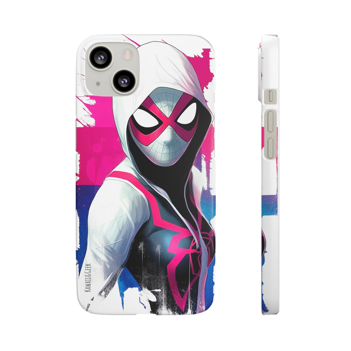 Spider Gwen in Watercolor Style Phone Case - Add Some Colorful and Heroic Style to Your Phone