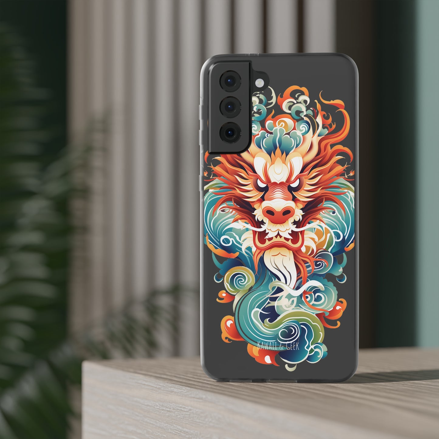 Chinese Ink Dragon Flexi Transparent Phone Case