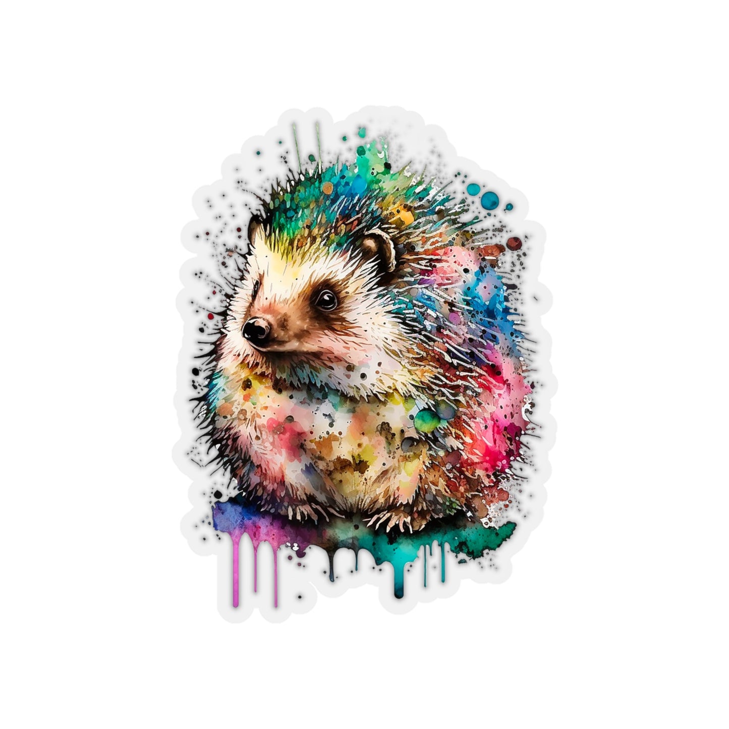 Hedgehog Sticker - Add Some Colorful and Unique Style to Your Tech