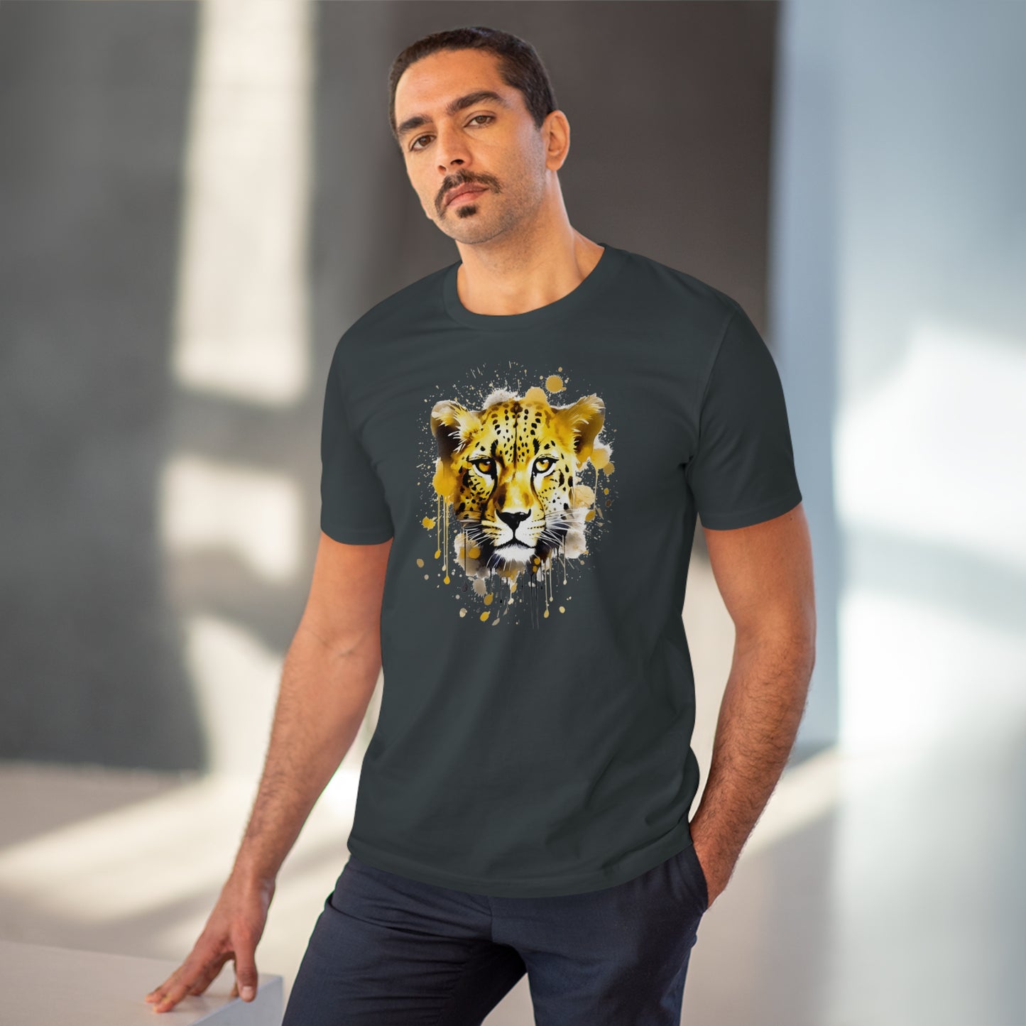 Cheetah T-Shirt in Watercolor Style - Unisex and Eco-Friendly - Embrace Wildlife with Style and Sustainability