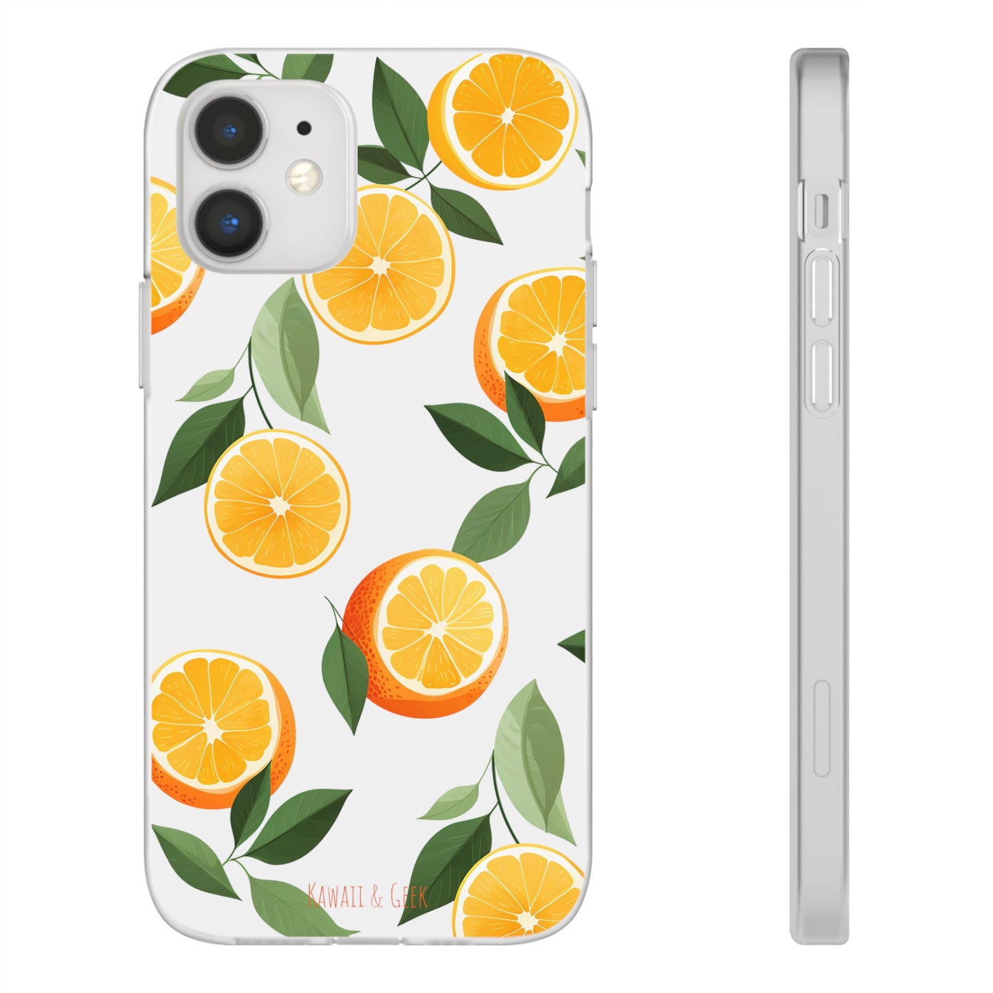 Zesty Orange Slices Transparent Flexi Phone Case