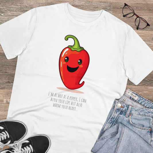 Cute and Smiling Red Hot Pepper Eco-Friendly T-Shirt