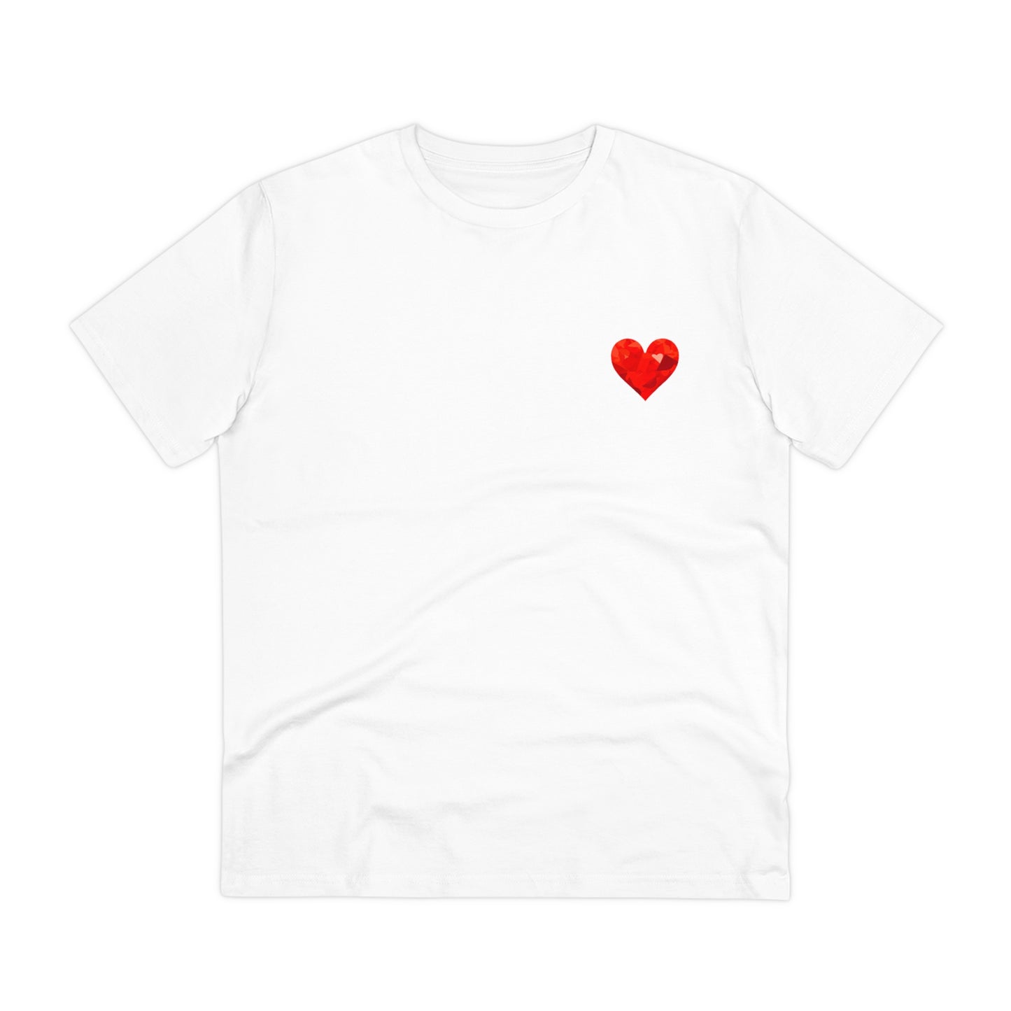 My Lifeline : Eco-Friendly T-Shirt with a Red Heart at the End of the Road