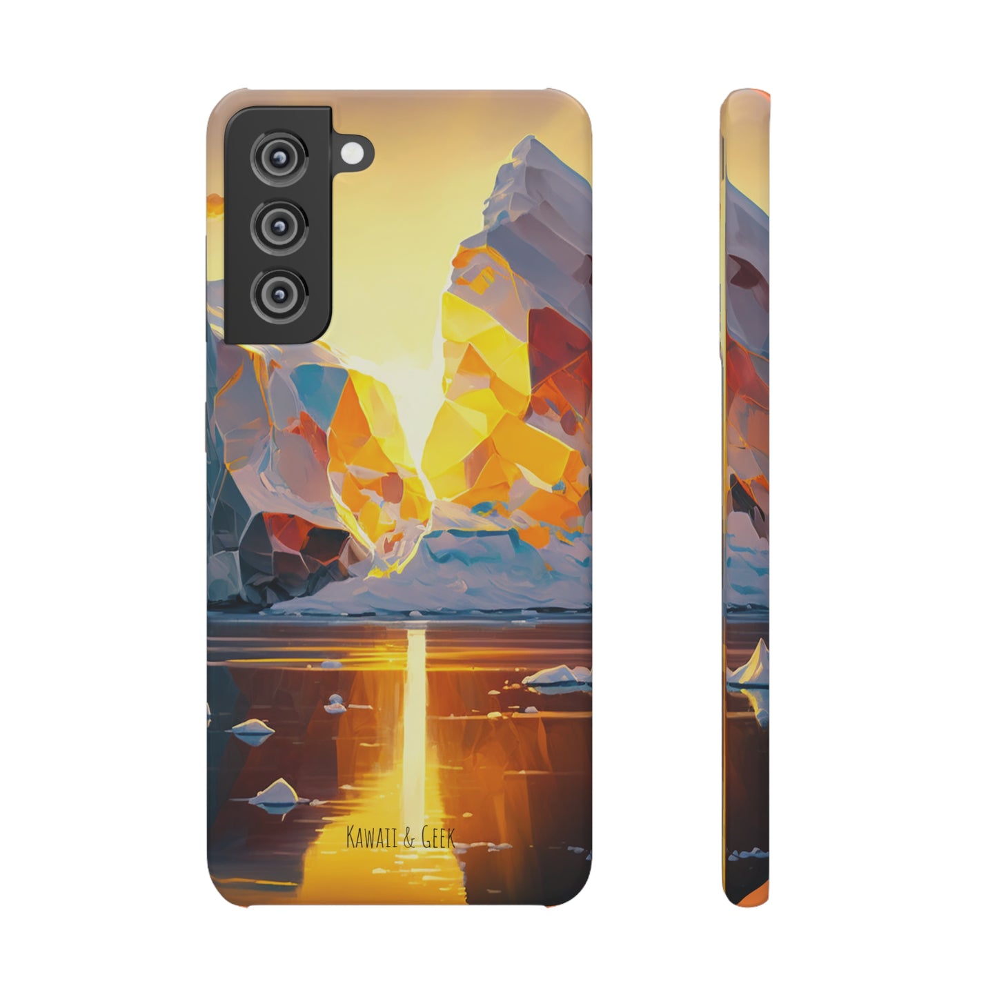 Arctic Landscape and Iceberg at Sunset Phone Case - Capture the Serenity of Nature on Your Device