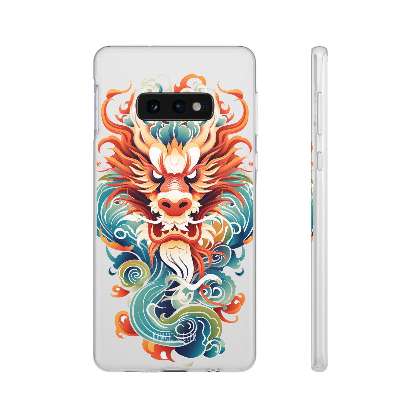 Chinese Ink Dragon Flexi Transparent Phone Case