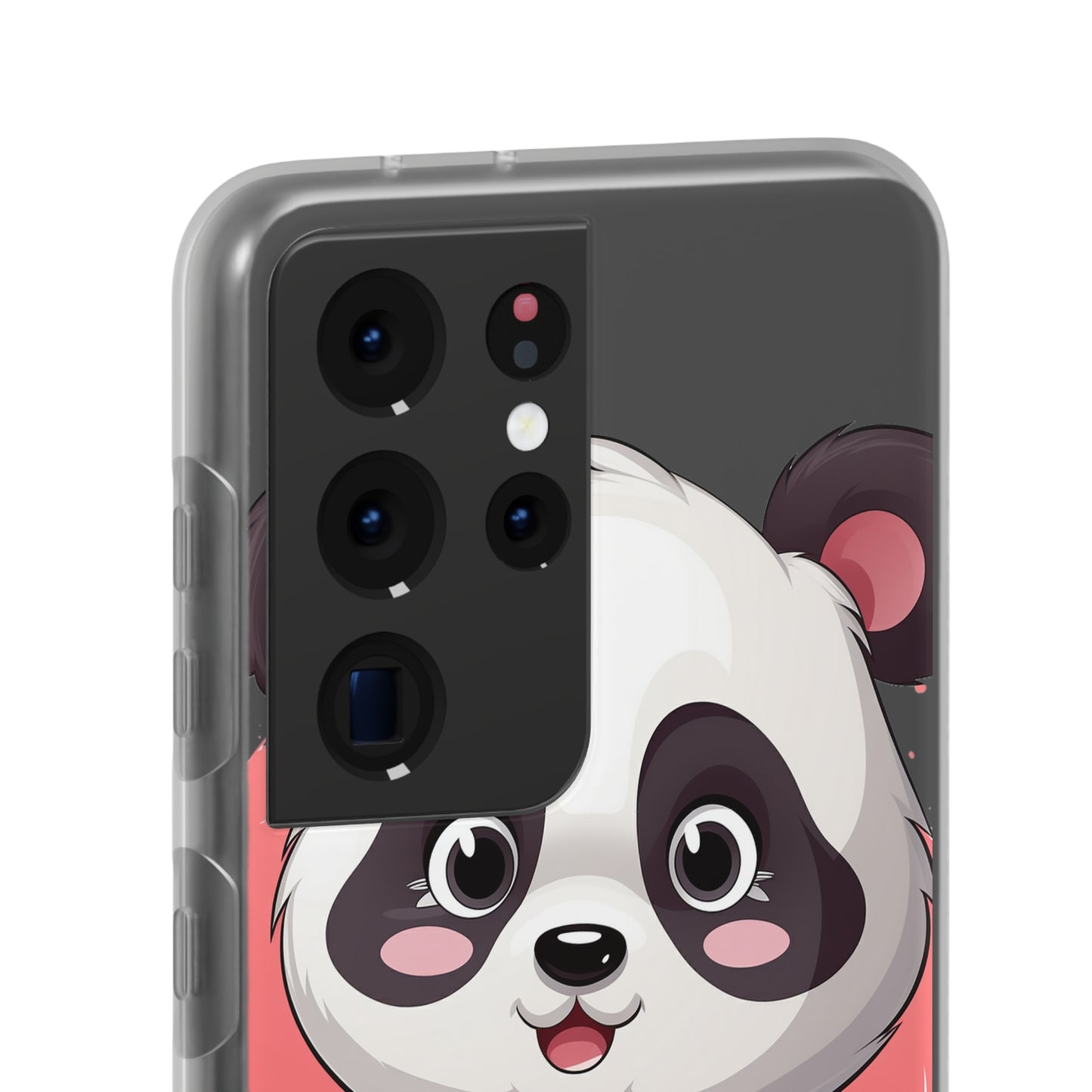 Valentine's Panda Heart Phone Case - Flexi & Semi-Transparent