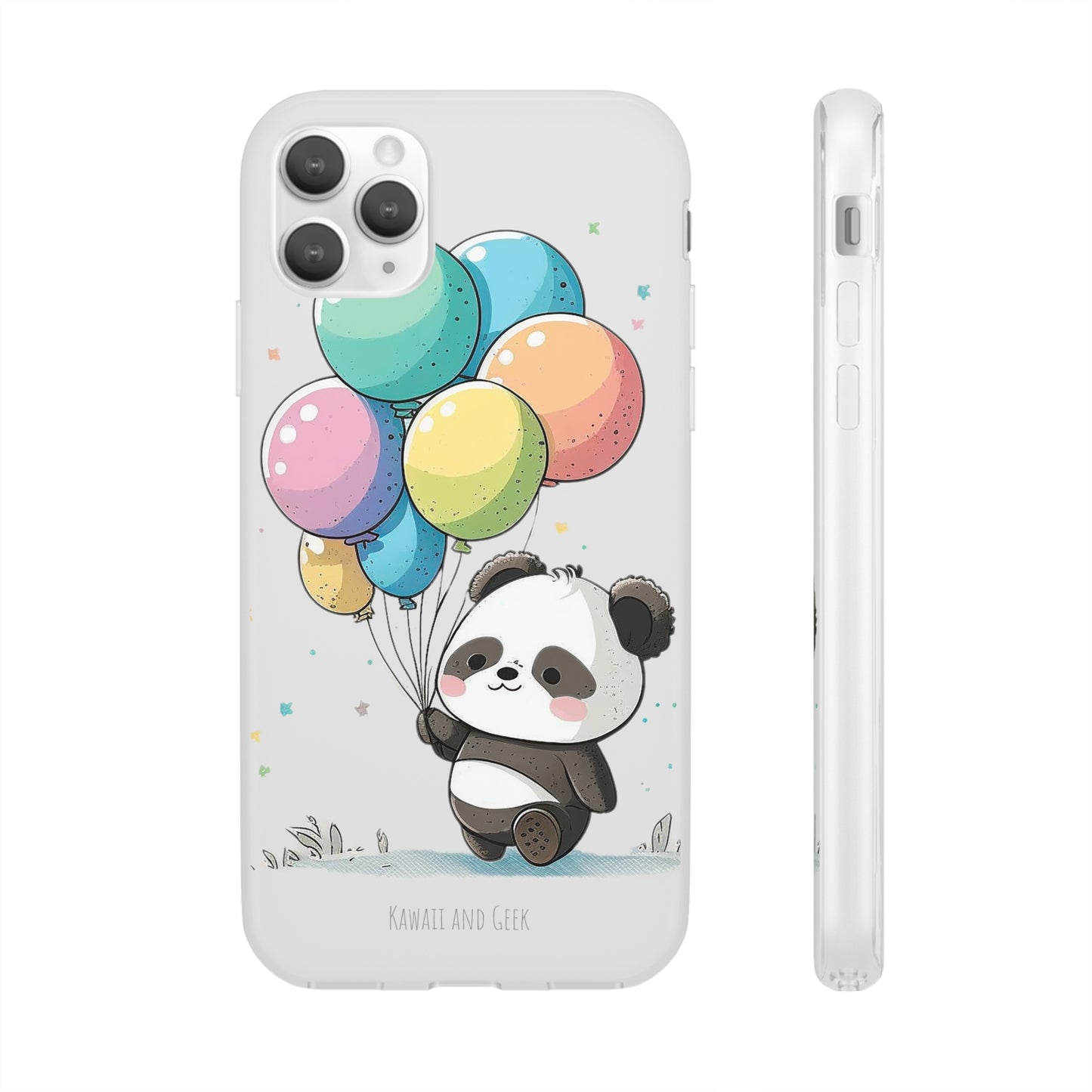 Cute Panda with Balloons flexi Smartphone Case - Add Some Adorable and Protective Style to Your Device