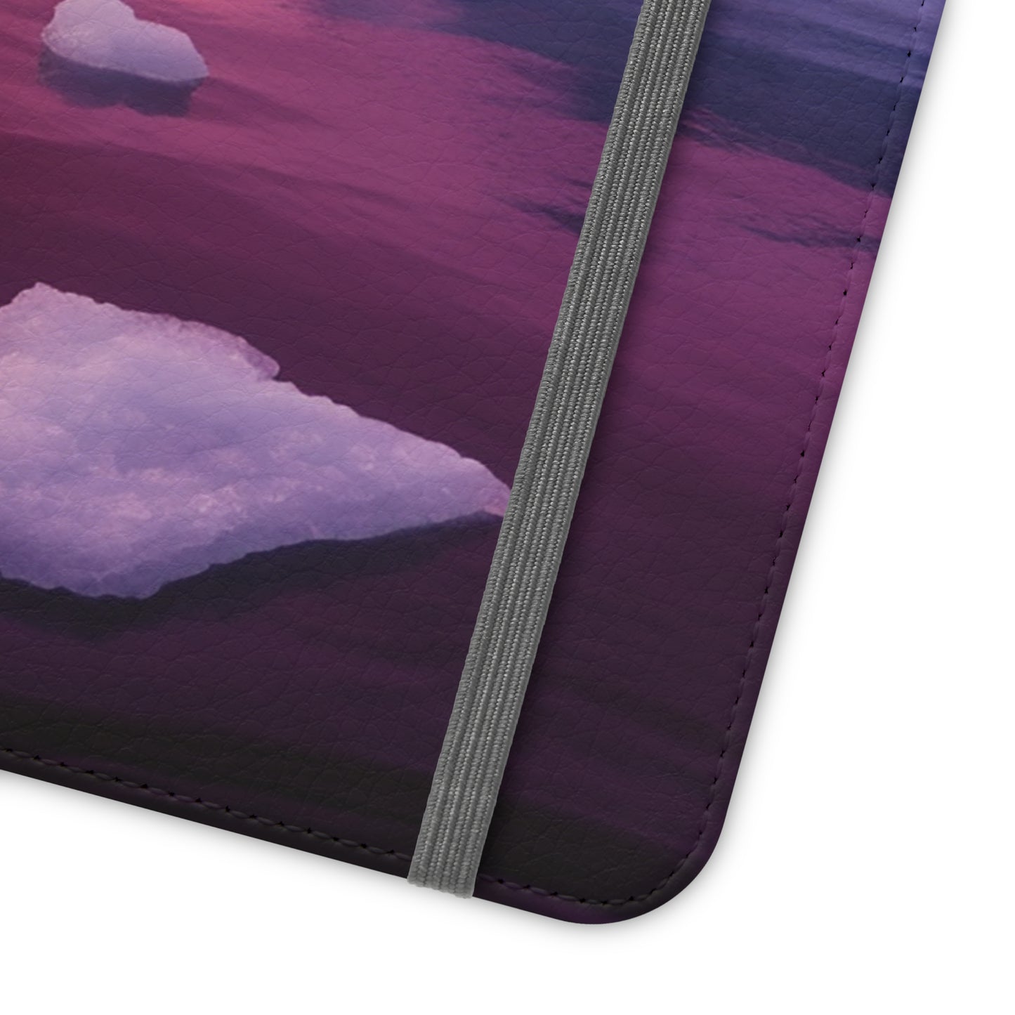 Pinky Arctic Landscape at Sunset Flip Phone Case - Capture the Serenity of Nature on Your Device