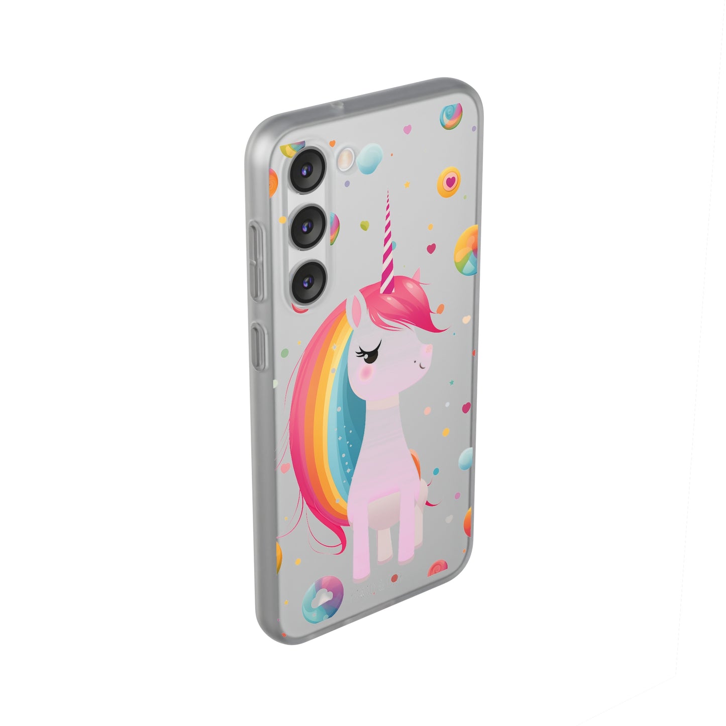 Kawaii Unicorn Flexi Transparent Phone Case