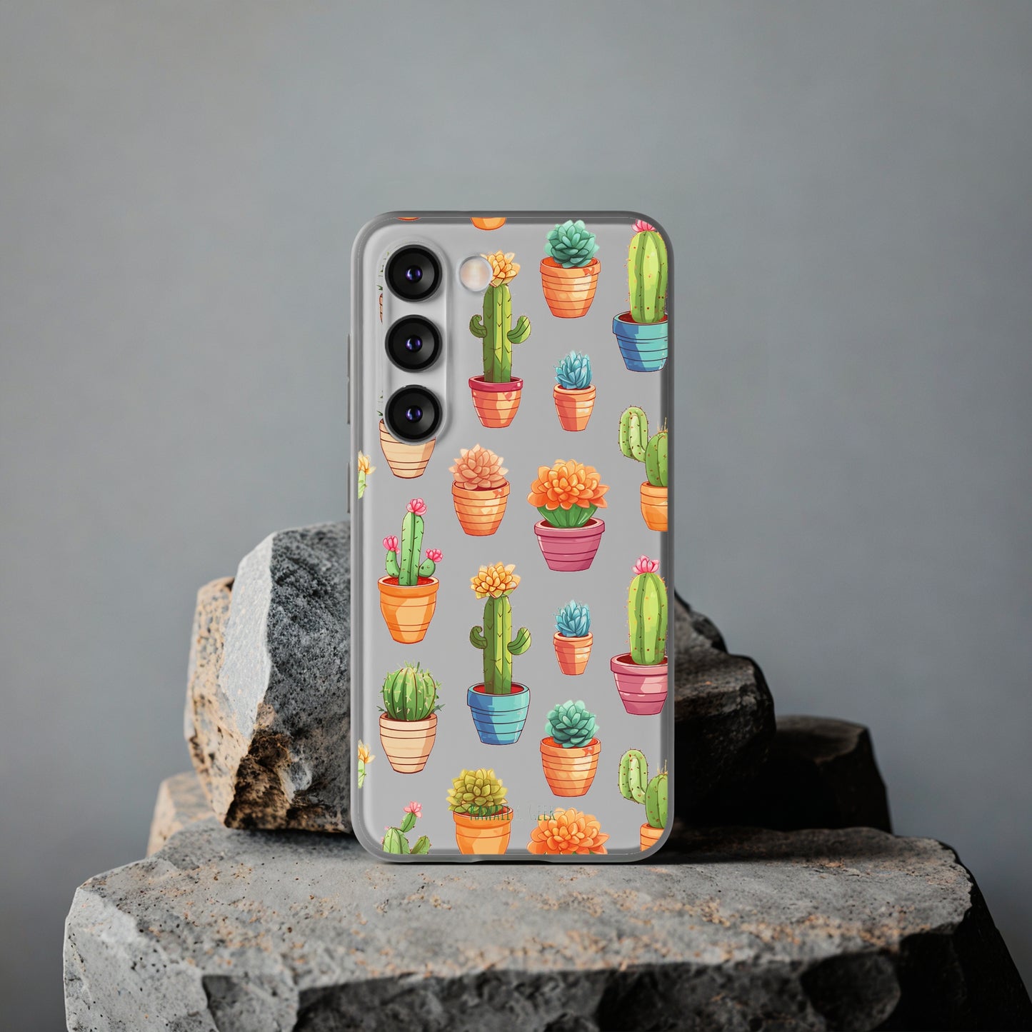 Charming Cactus Flexi and semi Transparent Phone Case