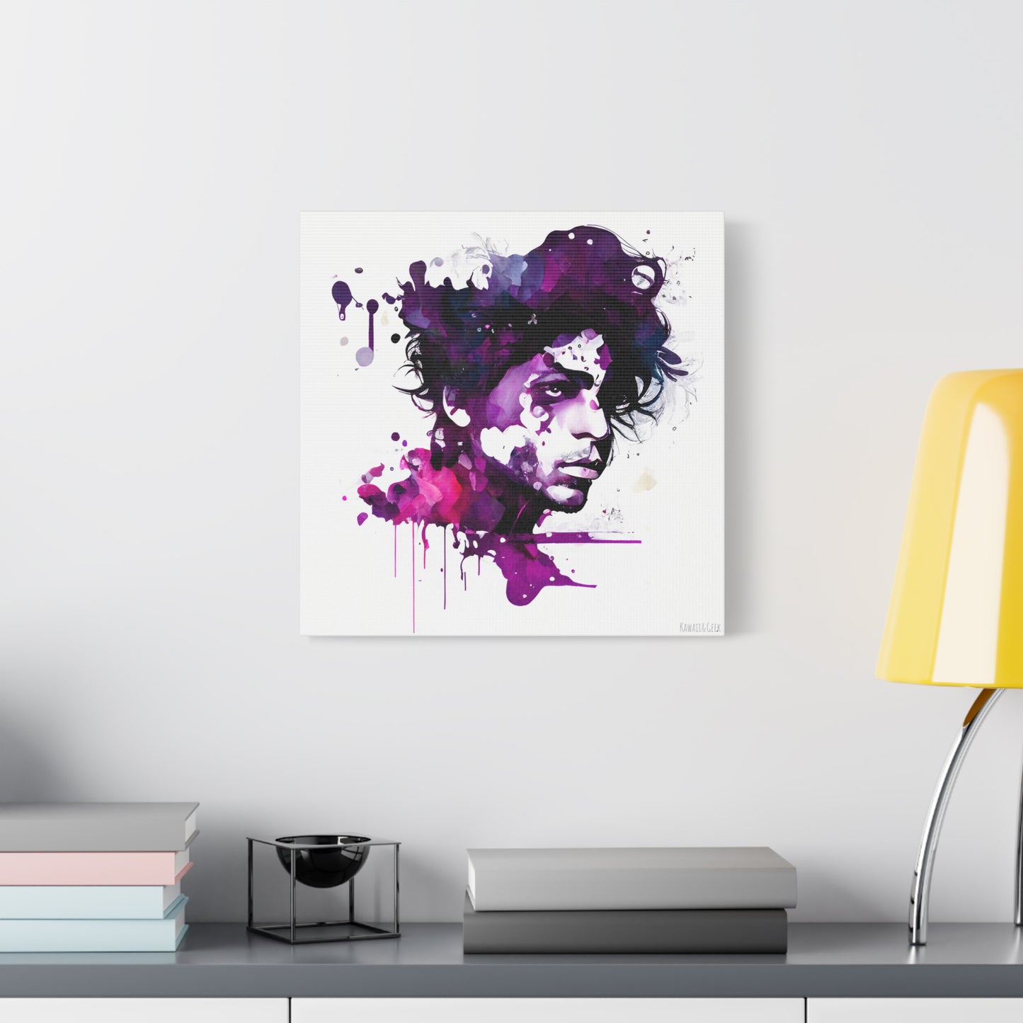 Prince in Purple Rain Watercolor Style Canva - Add Some Artistic and Musical Style to Your Walls