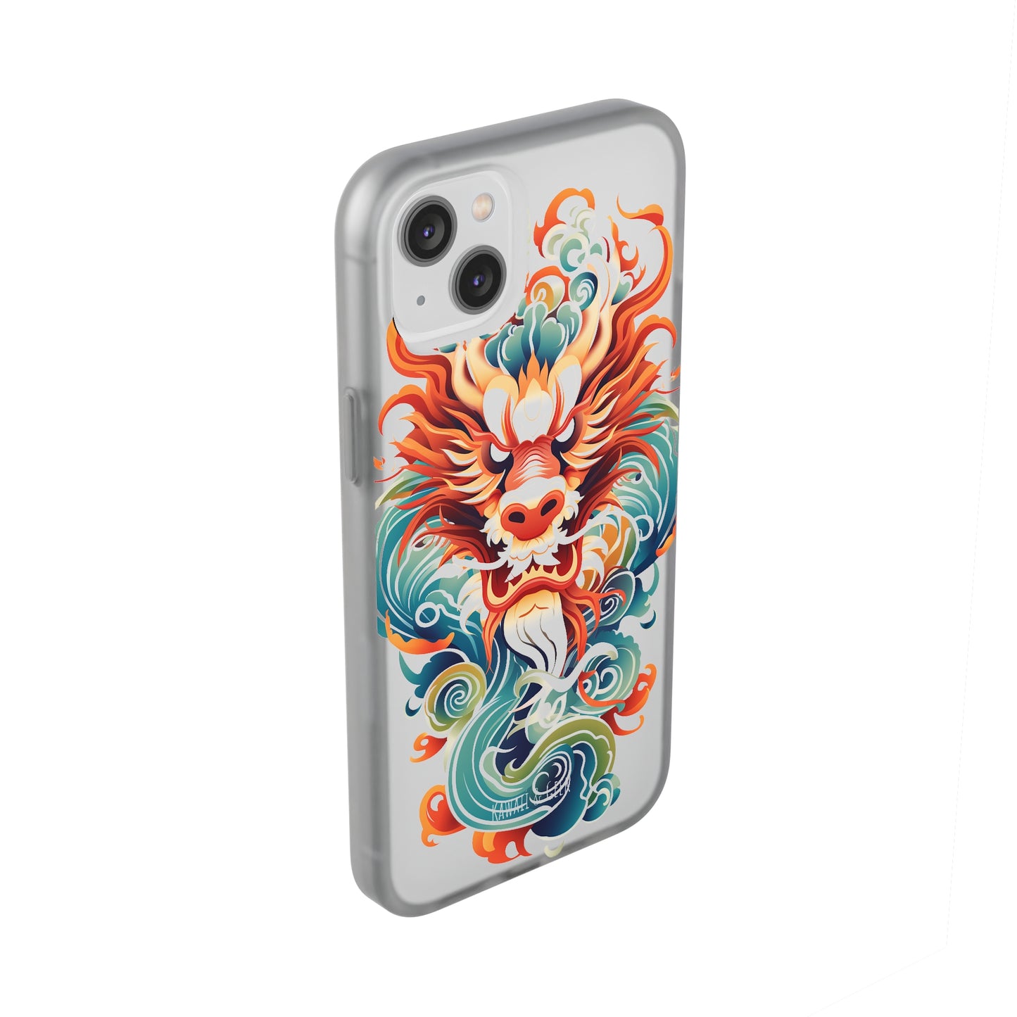 Chinese Ink Dragon Flexi Transparent Phone Case