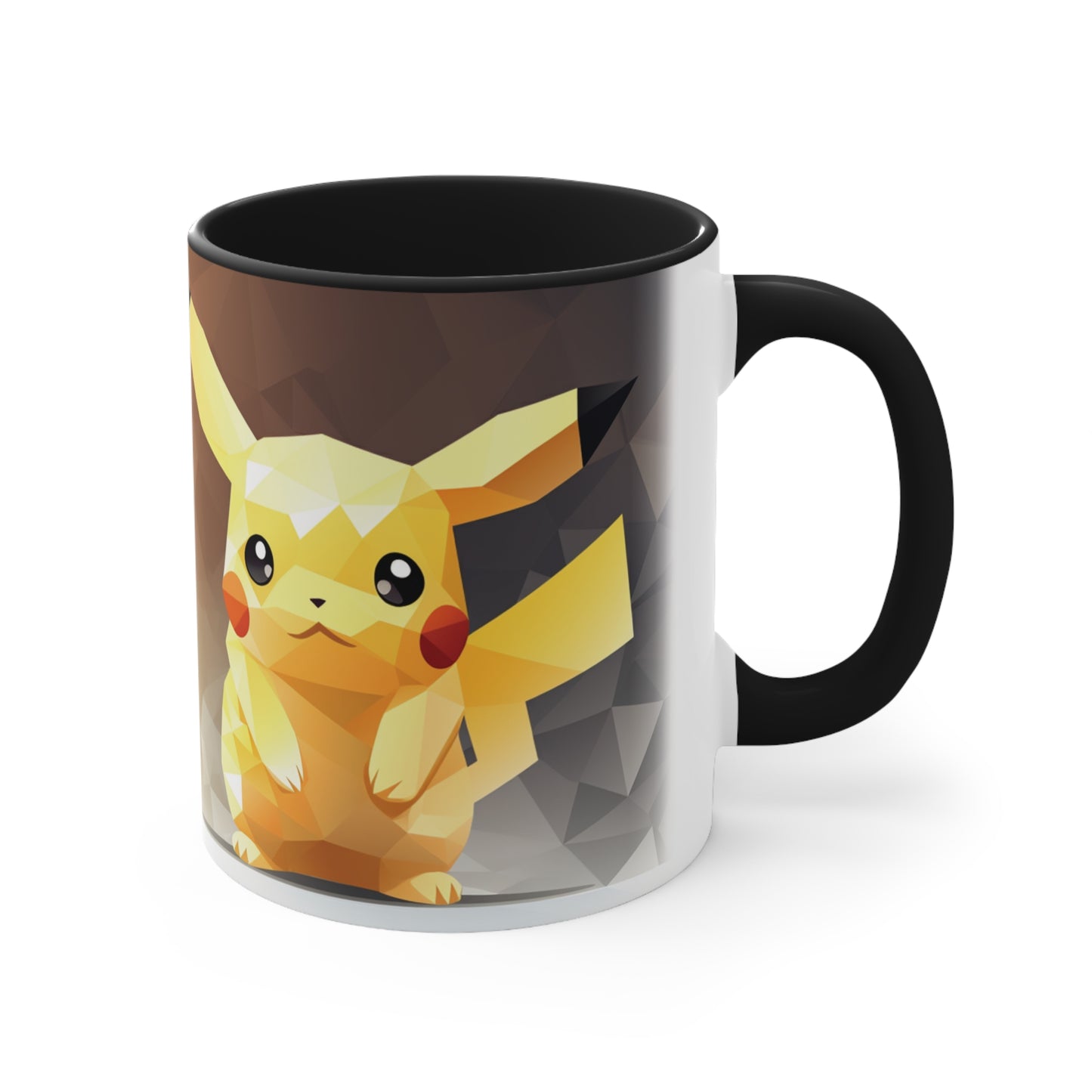 Pikachu Geometric Bicolor Mug - Unleash the Power of 'Pika Pika!'"