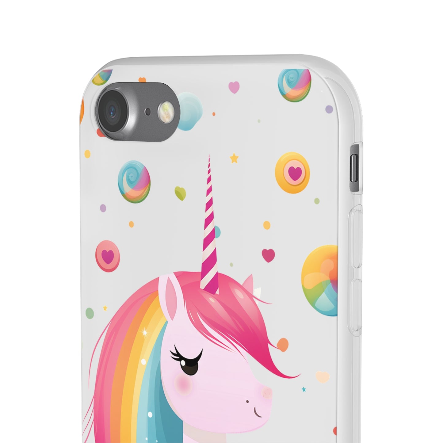 Kawaii Unicorn Flexi Transparent Phone Case