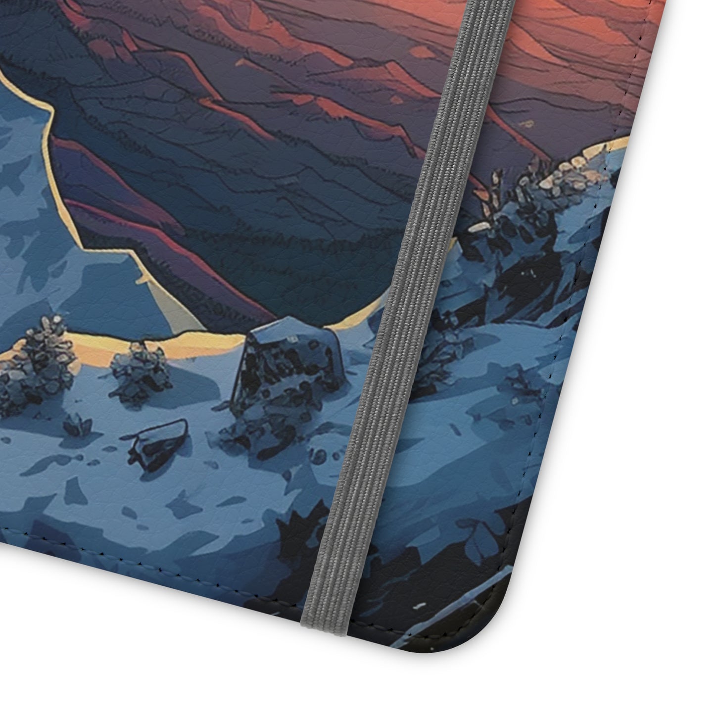 Snowy Mountain Landscape Sunset Flip Phone Case - Embrace the Beauty of Nature on Your Device