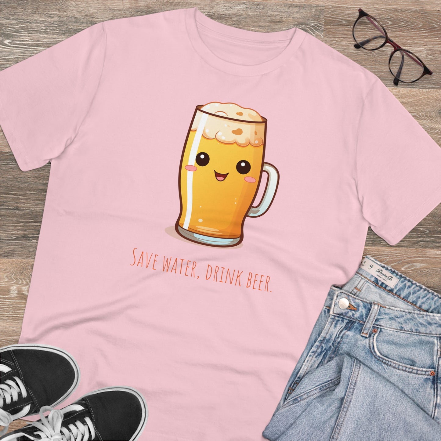 Eco-Friendly Unisex Beer T-Shirt - 'Save Water, Drink Beer'