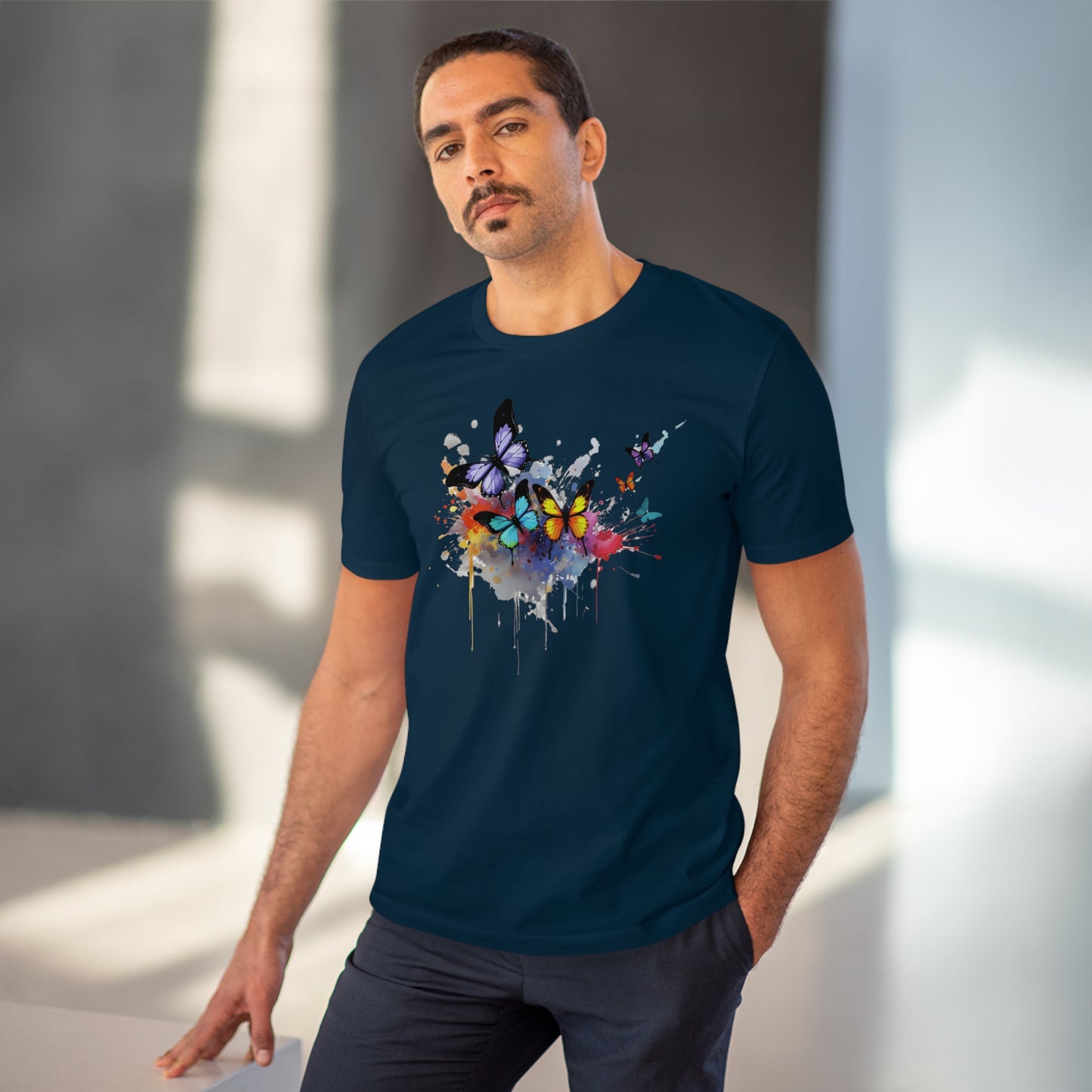 Butterflies Eco-Friendly T-Shirt - Embrace Nature's Vibrant Beauty in Watercolor Style