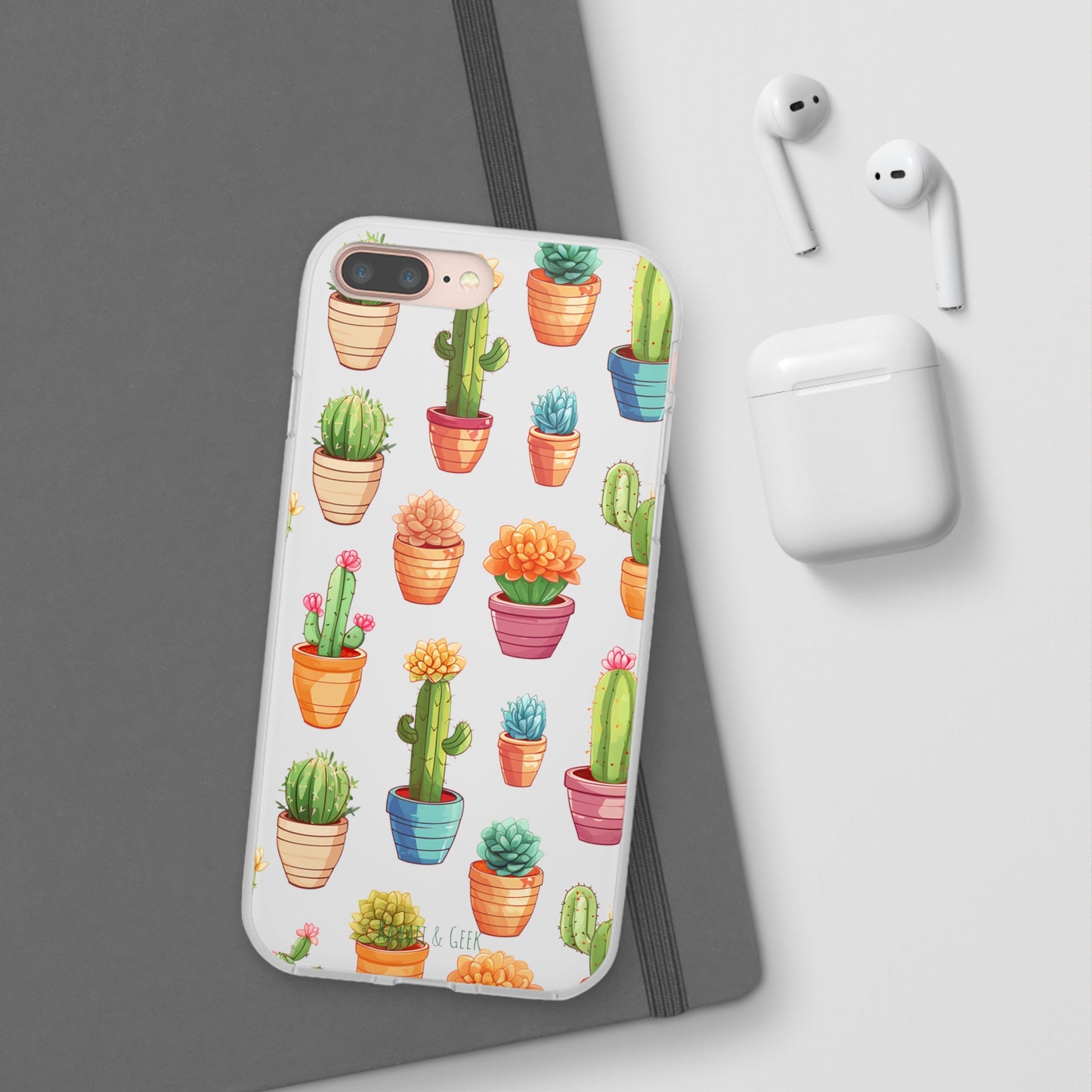 Charming Cactus Flexi and semi Transparent Phone Case