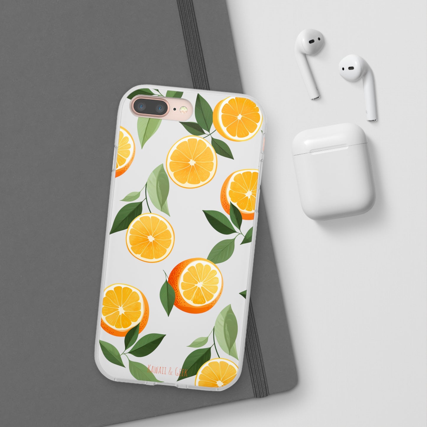 Zesty Orange Slices Transparent Flexi Phone Case