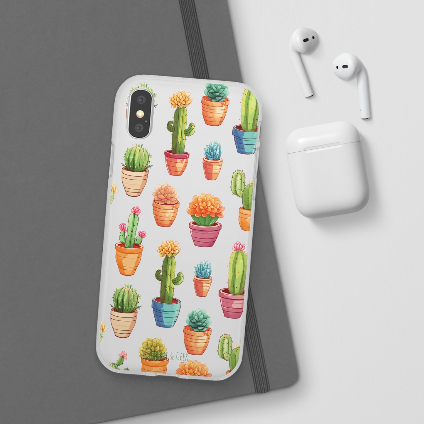 Charming Cactus Flexi and semi Transparent Phone Case