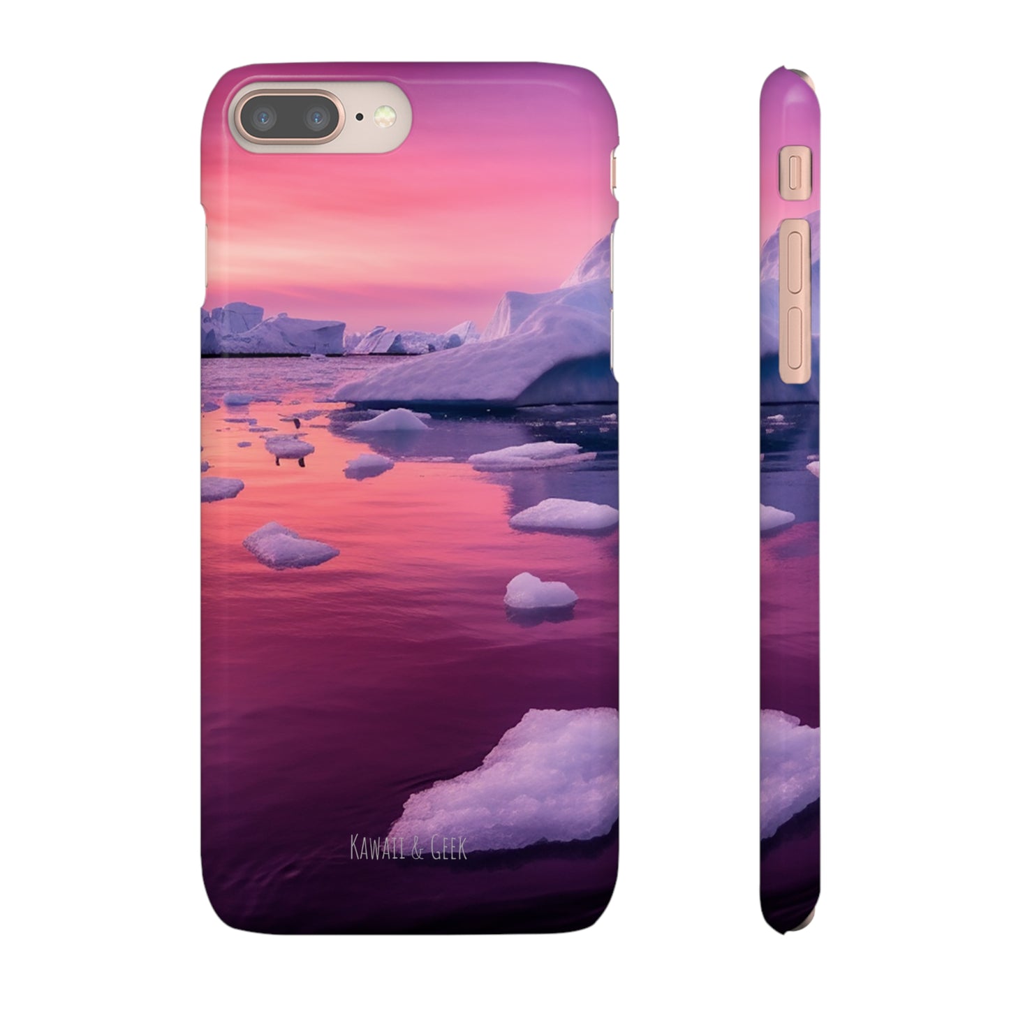 Pinky Arctic Landscape at Sunset Phone Case - Capture the Serenity of Nature on Your Device