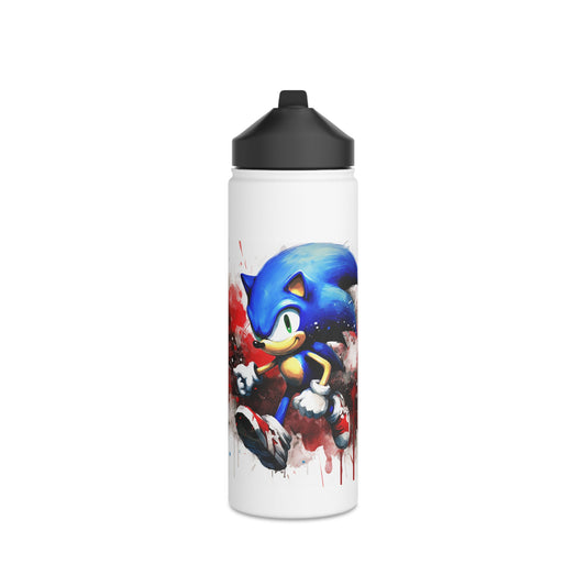 Sonic Stainless Steel Bottle in watercolor style