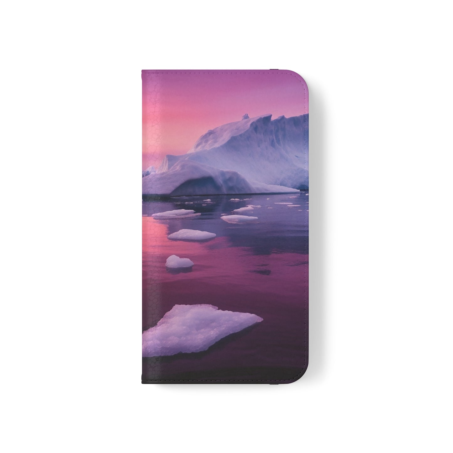 Pinky Arctic Landscape at Sunset Flip Phone Case - Capture the Serenity of Nature on Your Device