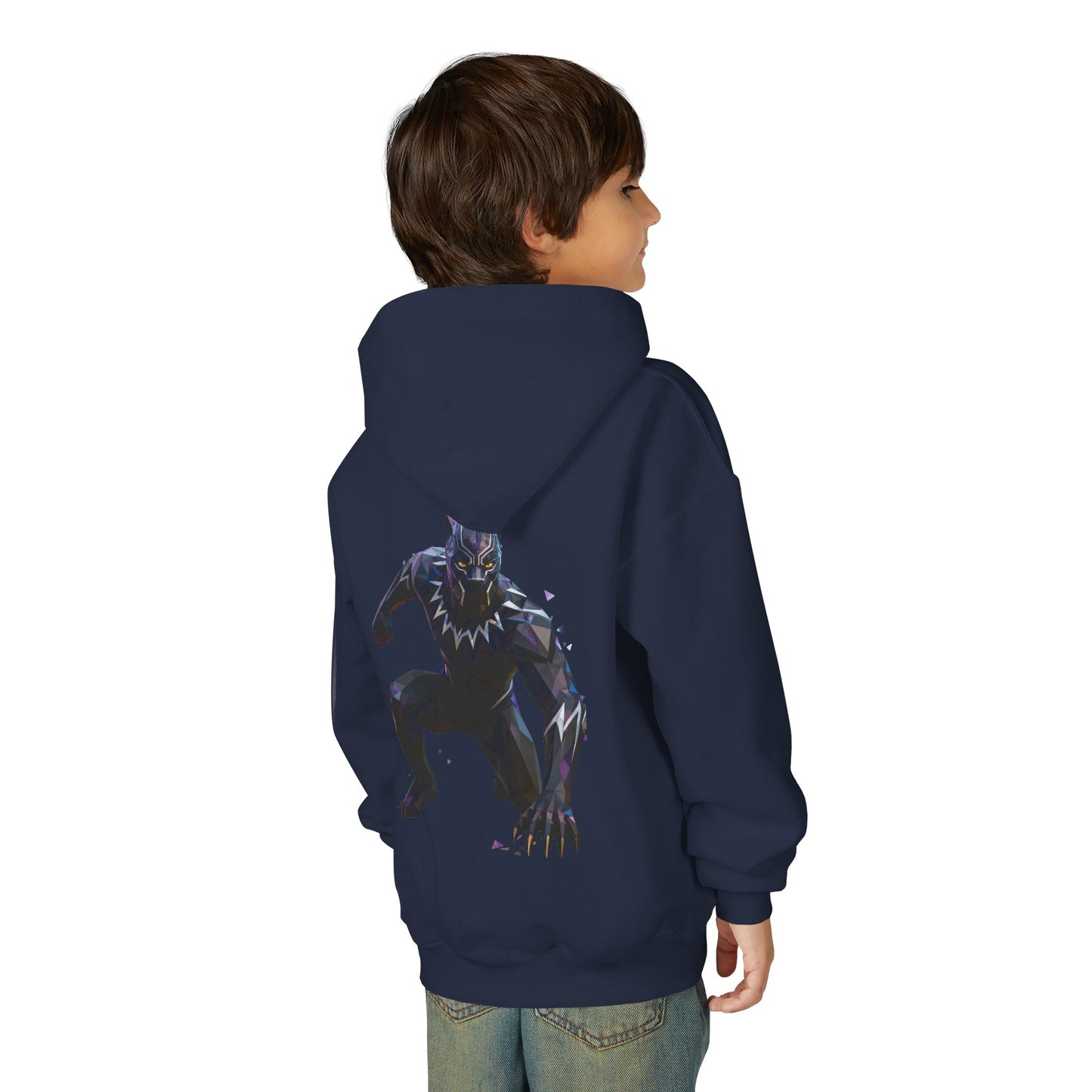 Black Panther Youth Hoodie, Kids Superhero Sweatshirt, Marvel Comic Gift, Stylish, Cozy Kids Clothing, Birthday Present