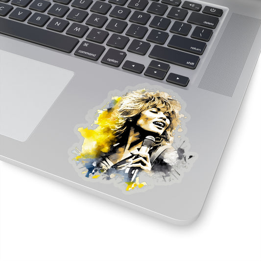 Tina Turner Sticker - Iconic Elegance in Watercolor Splendor